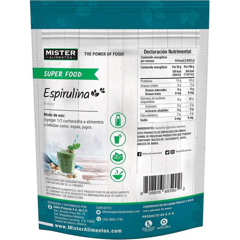Mister Natural Espirulina, 250 g