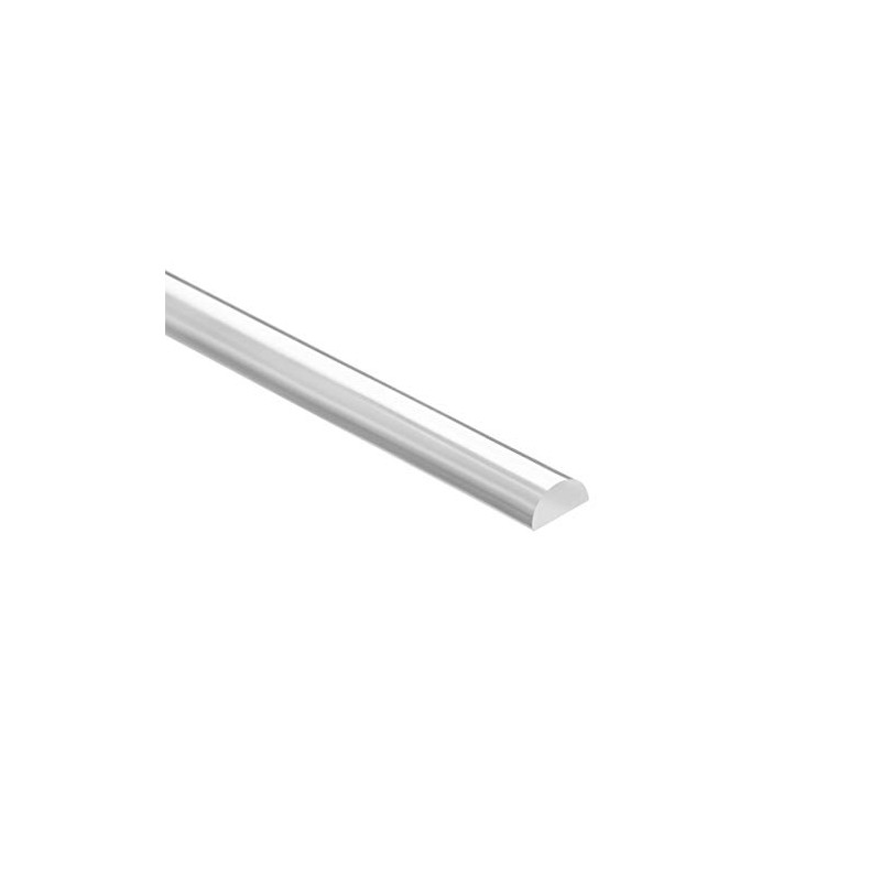 sourcing map 10mmx5mmx250mm Transparent Clear Solid Acrylic Semicircle Rod PMMA