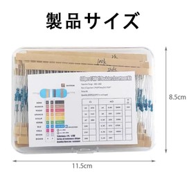 HOOWDAMY Resistor Set Metal Film Resistors for Electronic Crafts, 1/4W, 10Ω-1MΩ, 600 Pieces, 30 Types, 20 Each, Metal Film Resistors, Storage Case Included, Storage Box Included, High Precision