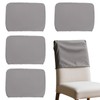 4Pcs Dining Chair Back Covers Elastic Polyester Chair Back Protective