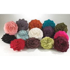 Fennco Styles Eva's Flower Garden Decorative Throw Pillow with Insert - 13 inch Round (Chocolate, 13" Case+Insert)