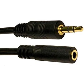 3.5mm STEREO MALE JACK to FEMALE SOCKET HEADPHONE SPEAKER EXTENSION LEAD 2m Length 2 METRES