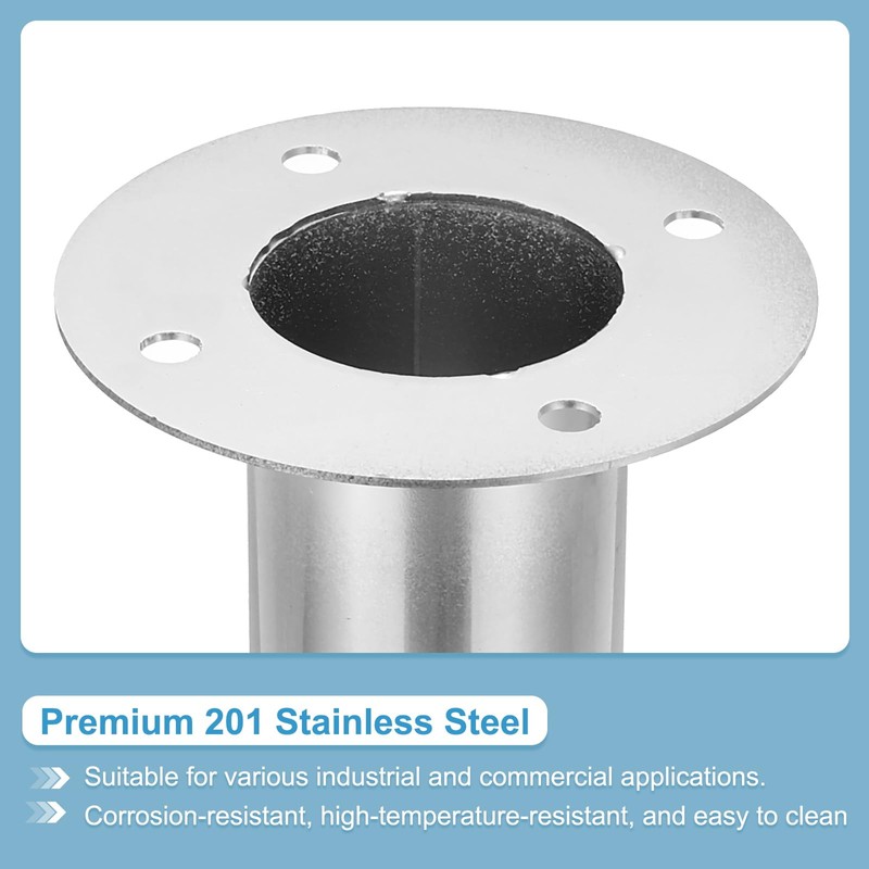 PATIKIL 2" Duct Connector Flange, Straight Pipe Exhaust Flange Stainless