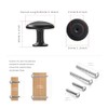 5 Pack Cabinet Knobs Matte Black Drawer Knob Kitchen Hardware