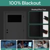 HOMEIDEAS 100% Blackout Door Curtains for French Door 26x12 Inch