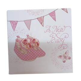 Simon Elvin New Baby Girl Announcement Cards - 6 Cards with envelopes