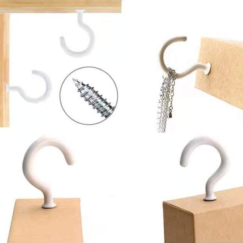 Small Screw Ceiling Hooks, Screw in Home Office Kitchen Bathroom
