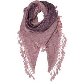 KMystic Lace Triangle Sheer Scarf (Winter Mauve)