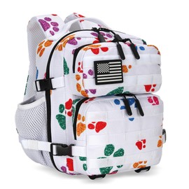 Mini mochila táctica 9L para hombres y mujeres, mochila táctica pequeña para senderismo, pequeña bolsa táctica, Colorida pata de gato, Pequeño, Mochila táctica