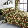 Velosso Camouflage Army Bedding Duvet Cover and Pillowcase Set (Green,