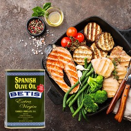 Betis Extra Virgin Olive Oil 24oz in Can, Organic Refined Spanish Aceite de Oliva Virgen, Fruity Flavor, Gluten Free, All Natural, Ideal for Frying, Drizzles, Sauteing and Salad Dressing (Pack of 1)