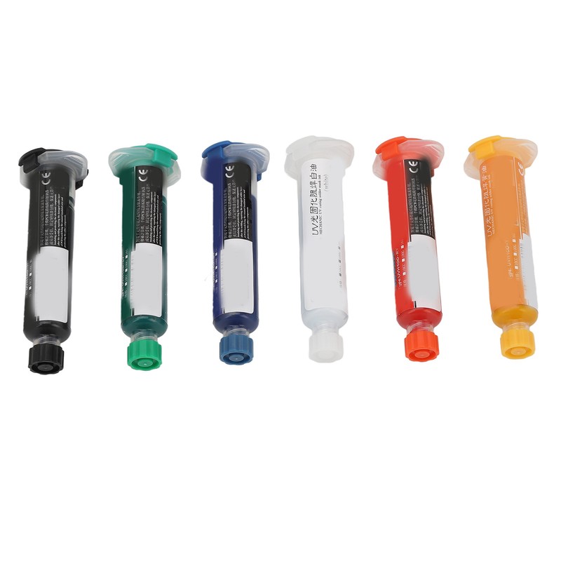 6Pcs Solder Mask Ink UV Light Curing Solder Mask Ink