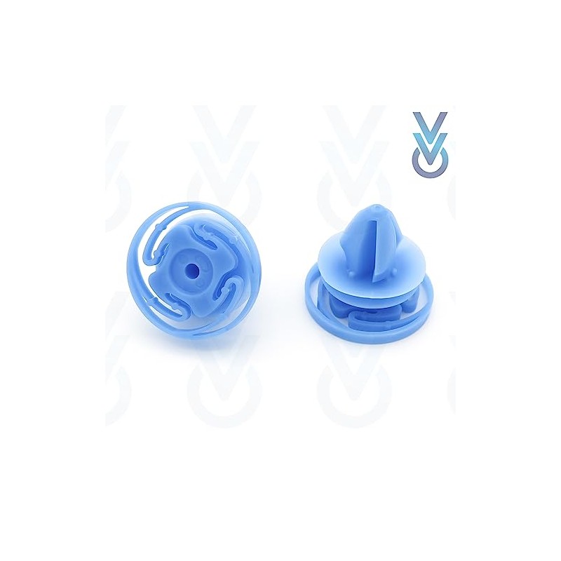 VVO Fasteners Plastic Side Body Moulding Clip Blue Pack of