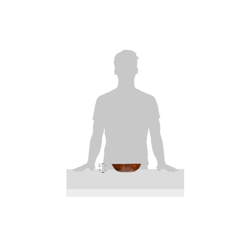 Winco WWB-10 Wooden Woven Salad Bowl, 10-Inch, Brown