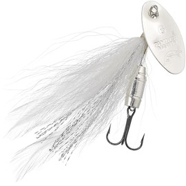 Panther Martin PMSS_15_SWH Barrel Body SonicStreamer Spinners Fishing Lure - Silver/White - 15 (1/2 oz)