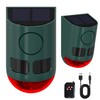 QXMH Solar Outdoor Motion Sensor Alarm-112db Motion Detector Alarm Light,Alarm