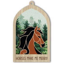 BlinkWishes Horse Christmas Ornament for Horse Lover, Horse Gifts for Women, Men, Xmas Gifts for Horse Lovers, Farmhouse Horse Ornaments for Christmas Tree Hanging Decoration