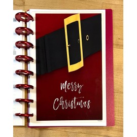 Handmade Merry Xmas Santa Buckle Holiday  DASHBOARD 4 use w/ the TUL/Arc (8 disc) Planner