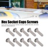 100Pcs Button Head Socket Caps Screws M4 Galvanized Steel for