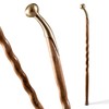 Brazos Handcrafted Wood Walking Cane, Twisted Oak, Hametop Style Handle,