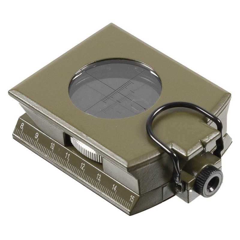 Italian compass, metal housing, liquid-dampened