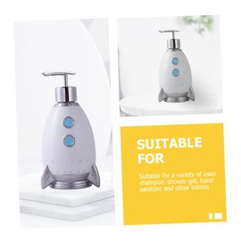IWOWHERO Manual Lotion Dispenser 400ml Rocket Shape Soap Dispenser Sturdy Pump Bottle for Home Use
