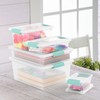 Sterilite 24-Pack Clip Box, Stackable Clear Plastic Bins with Latching