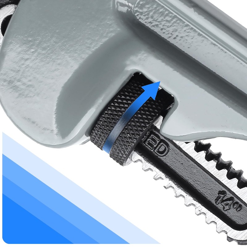 GleamRad 3-Piece Aluminum Pipe Wrench Set,10", 14", 18", Heavy Duty
