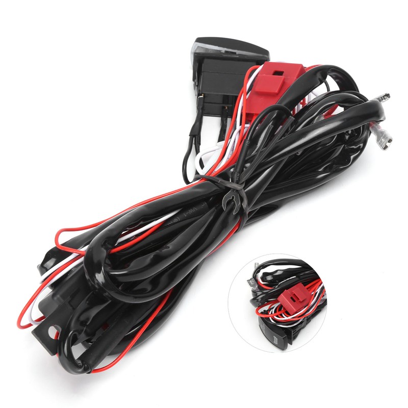 40A 12V LED Spotlights Wiring Harness 1-to-2 IP67 Waterproof for