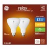 GE Relax HD LED 90 Watt Replacement, Soft White, BR30 Indoor Floodlight Bulbs (2 Pack)