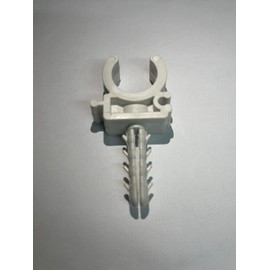 25 Pcs PVC Water Pipe Clamps Clips, U Type Pipe Clamps Hose Hanger Support, Water Pipe Fixed Clips, Push-Fit Fittings Pipe Clips Conduit Fittings for 22mm Pipeline, White