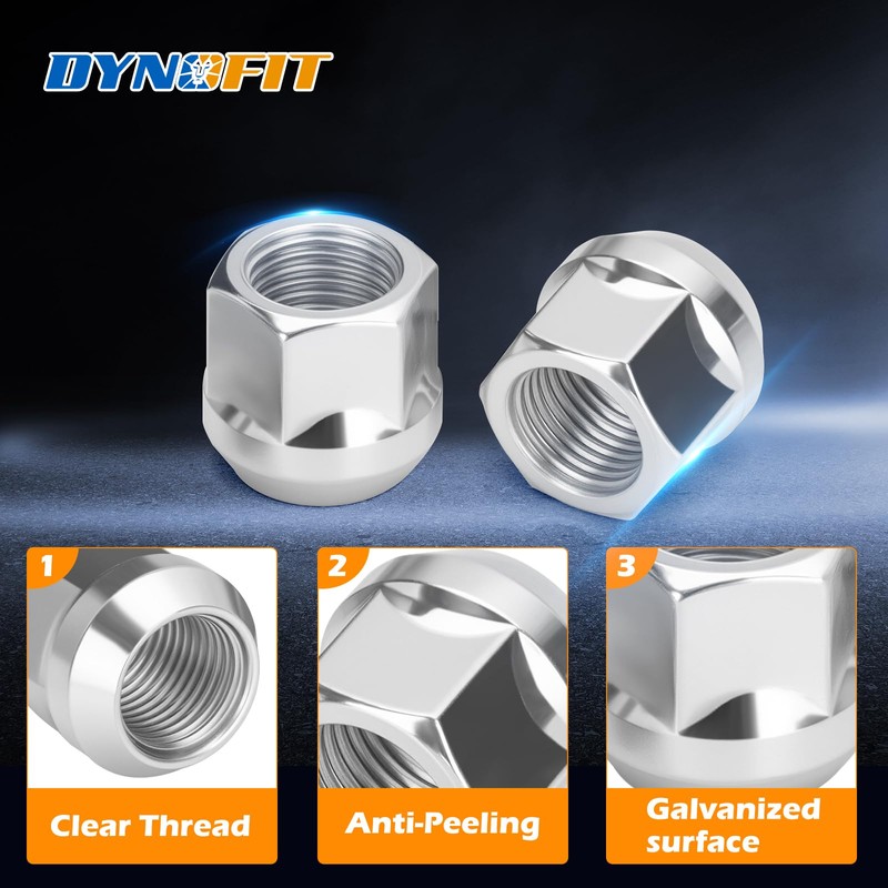 Dynofit M14x2 Open Lug Nuts Compatible with Ford F150 Expedition