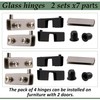 AERZETIX - C41059-2 pairs of hinged hinges for glass doors