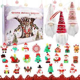 Christmas Gnome Advent Calendar 2024, Christmas Countdown Calendar, 24 Days Gnome Advent Calendar with Collectible Gnome Dolls, Christmas Holiday Decoration Gnome Calendar Gift