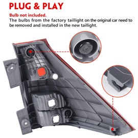 Huray Tail Light for Honda CRV 2015 2016 Taillight Assembly Brake Lamp Replacement 33500-T1W-A01 Driver Side (Left)