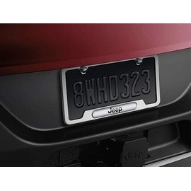 Mopar Jeep Wrangler Cherokee Chrome License Plate Frame OEM