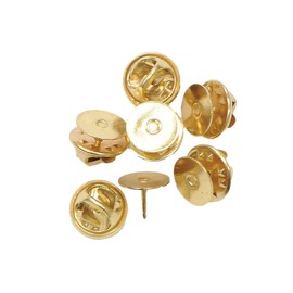 MYmama 4077-1 Pin Batch Fastener Hardware Parts, Butterfly Tack, Butterfly Tack Pin (Gold, 6 Pieces)
