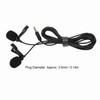 Black Double Head Lavalier Lapel Microphone No Driver Installation Required