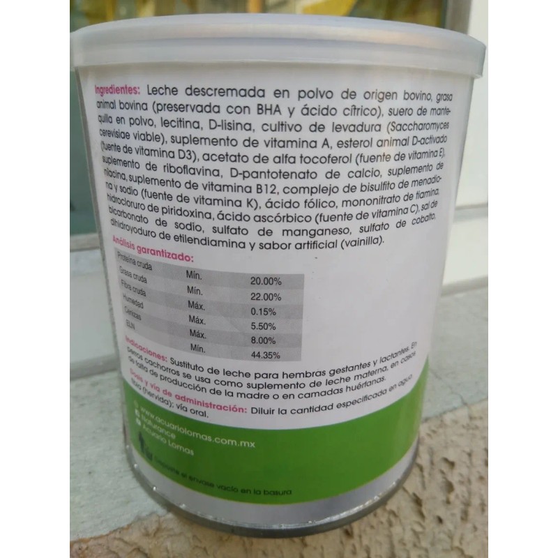 Sustituto Leche 450gr Cachorro Naturance Incluye Biberon