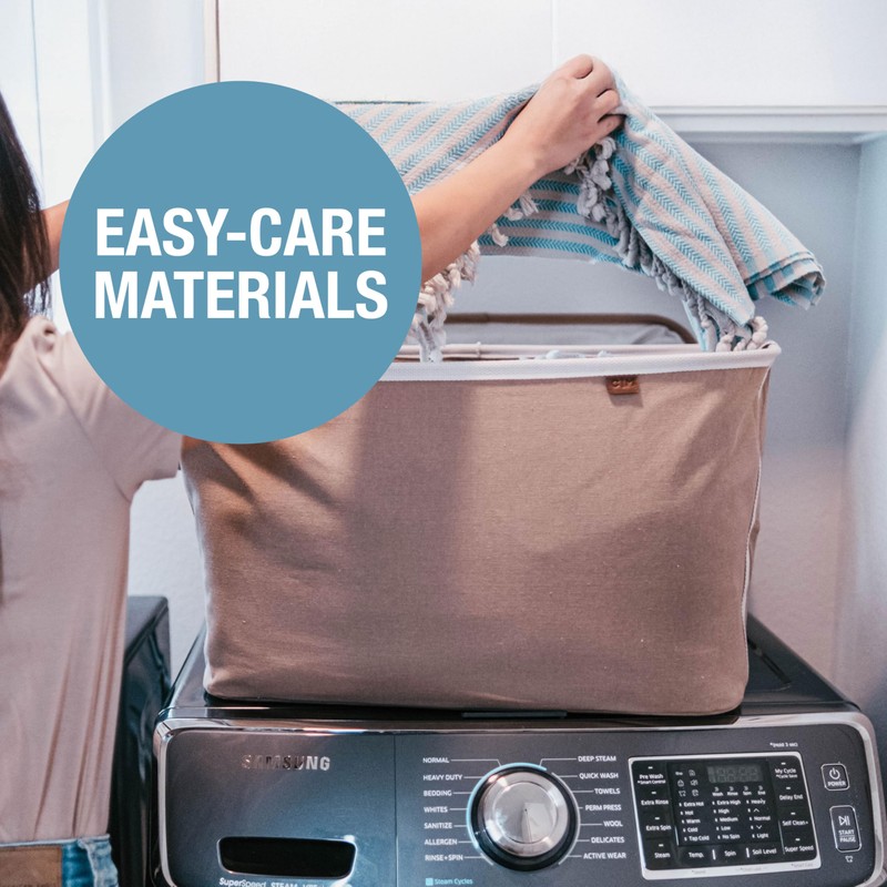 CleverMade Collapsible Laundry Basket LUXE 2 Pack – 60L (16