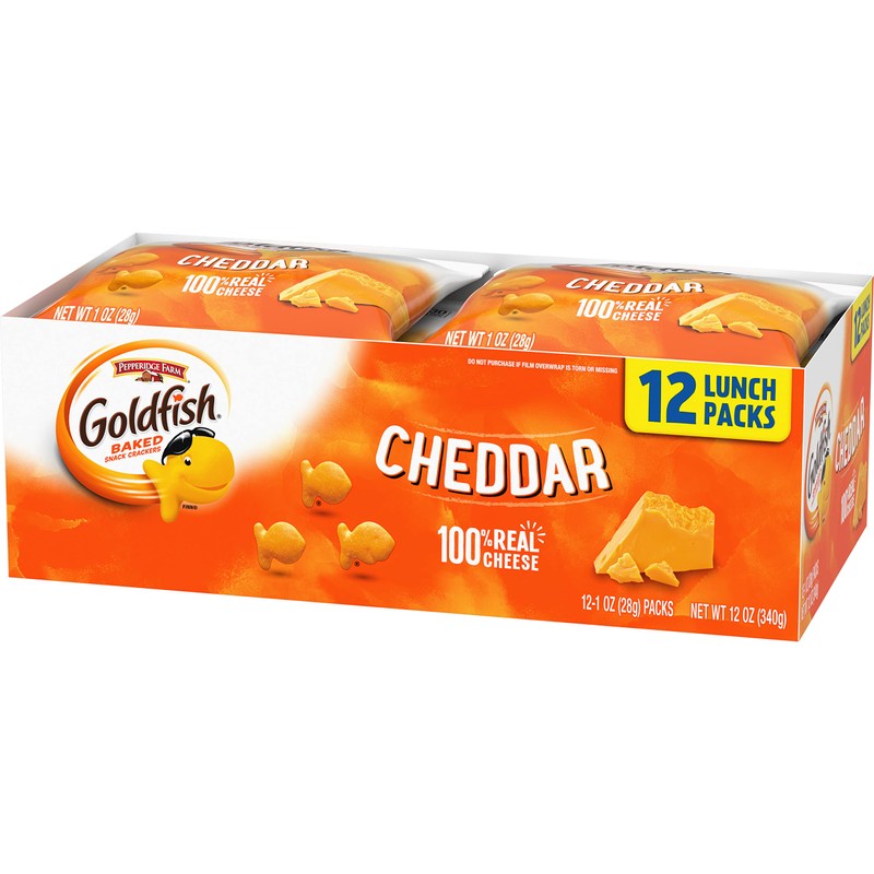 Pepperidge Farm Goldfish Cheddar Cracker, 1 Ounce, 12 Count