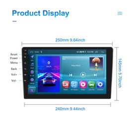 JOYINCAR Android 13 Touch Screen Car Stereo Radio GPS WIFI BT Carplay 10.1'' Double 2 Din