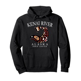 Kenai River Alaska Tribal Salmon Since 1,000 AD White Pullover Hoodie