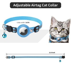 Cat Collars with Reflective Strips, airtag Collars, Kitten Collars with Bells, Lightweight Collars (Yellow)