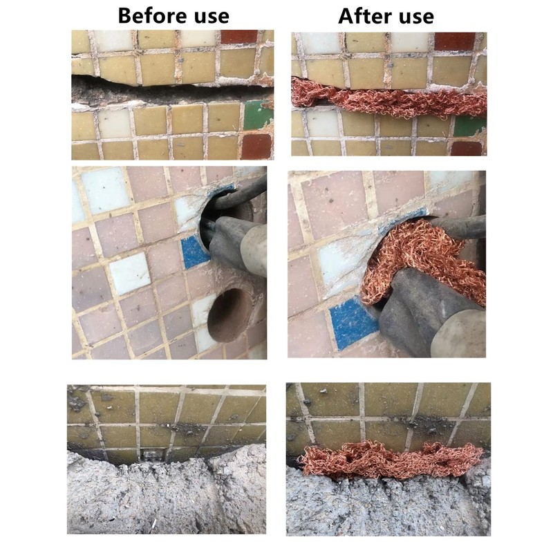 Copper Mesh,Pure Copper Wire Mesh, Hole and Gap Filler, Sturdy