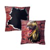 Close Up Dinosaur Decorative Cushion T-Rex 40 x 40 cm