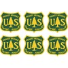 6 Pack 2" Green Us Forest Service Shield Sticker