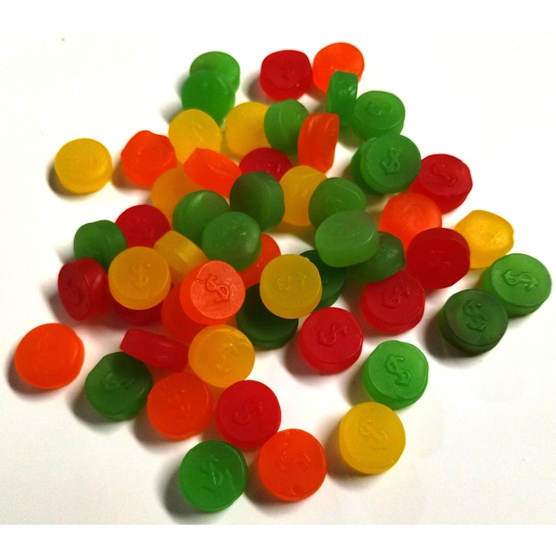 Assorted Gummy Juju Coins - 2 lbs of Cherry Orange