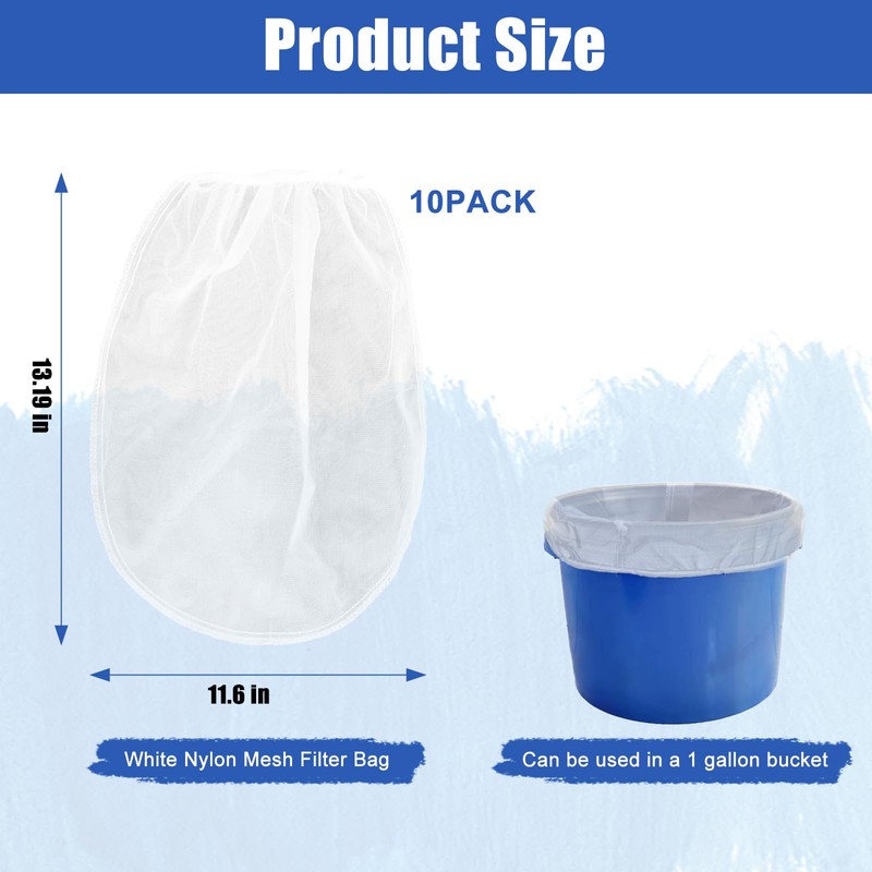Paint Strainer Bag, 1 Gallon Paint Filter Strainer with Elastic