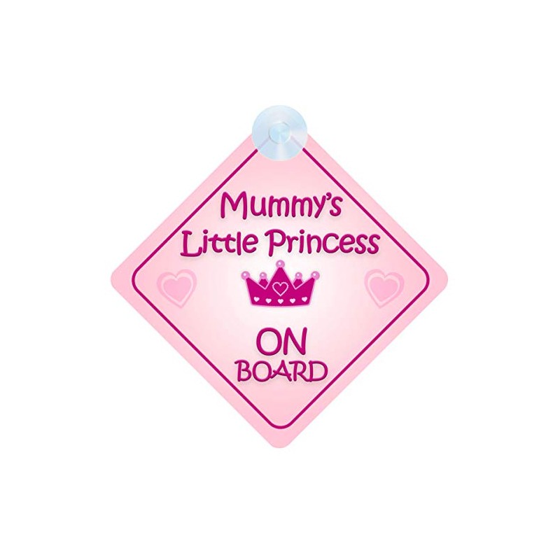 Princess on Board Car Sign - Mummy's Little Princess Design